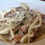 アンティカ オステリア バーチョ - 鶏セセリ・ゴボウ・パルミジャーノ・ピーチ