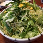 仁亭 - デカ盛りサラダ！