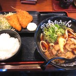 肉肉うどん - アジフライ定食　８４０円