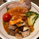 つけ麺一燈 - 〆のチーズリゾット