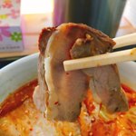 釜聖 麺屋 - チャーシューはこのサイズが３枚(^^)