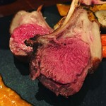 roasted bone-in lamb
