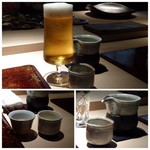 菊鮨 - ◆ビールと日本酒。日本酒は合計で3合（横山五十・而今・東鶴）を。