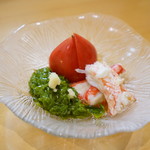 鮨松榮 - 2種類の蟹と叩き和布蕪、レディーファースト