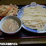 純手打ちうどん 利休  - 冷汁うどん+ごぼう天