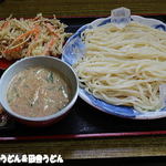 純手打ちうどん 利休  - 冷汁うどん+ごぼう天