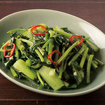 Stir-fried water spinach and greens