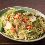 Steamed chicken and cabbage salad