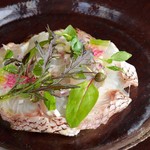 Seared sea bream carpaccio