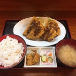 駒やっこ - ハムカツ＆コロッケ定食