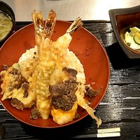 なにわ天ぷら 維心 - 天丼(海老三尾)♪