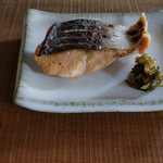 Grilled cherry salmon pickled in miso lees