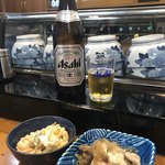 Jirochou - 突き出しのマカロニサラダと肉豆腐