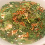 (食)越南 - カイン・ダウフウ・ヘ（豆腐・ニラのスープ）