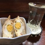 たぬき - お通しと冷酒(大信州)