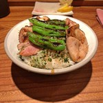 とり喜 - きじ丼（ご飯多め）