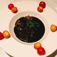 CINA New Modern Chinese - 海老の黒チリソース イカスミと豆板醤のソース