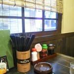 府中 武蔵野うどん - うどん屋なのに灰皿あり　近くで吸われたら香りを楽しめないでしょうね