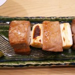 築地寿司清 - ねぎまをゆず胡椒とかんずりで。