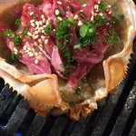 焼肉オリオン2nd - 牛ロース蟹味噌甲羅焼き