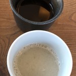 手打そば　稜庵 - 蕎麦湯