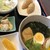 うどん屋 杉 - 料理写真:お昼のランチメニュー：レディースセット700円（ミニかやくうどん・ミニ山菜おこわorいなり寿司2個・ミニサラダ・季節のフルーツ・わらび餅）