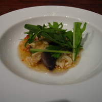 けやき坂 - Fig.1　茄子の煮びたし 生湯葉 蟹あんかけ