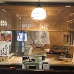 Sarashina Souhonten - 店内（蕎麦を打たれています）