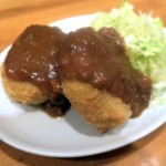 飲食笑商何屋ねこ膳 - カレールートッピングコロッケ￥280