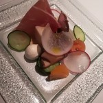 RISTORANTE LAGO - 近江野菜と生ハムとモッツァレラチーズ