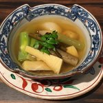 旬菜 おぐら家 - 京白子筍と春野菜の炊き合わせ