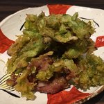 旬菜 おぐら家 - ホタルイカとふきの唐の唐揚げ