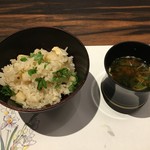 旬菜 おぐら家 - 京白子筍と山菜の炊き込みご飯