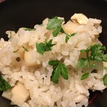 旬菜 おぐら家 - 京白子筍と山菜の炊き込みご飯