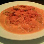 ワタリガニのスパゲティ　トマトクリームソース