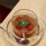 波へい - 冷製ミディトマト〜わさび風味の大葉ソース〜
