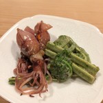 うを徳 - 蛍烏賊＆屈胡麻和え