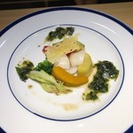 別邸 山風木 - サラダ。ワカメのソース。