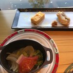 別邸 山風木 - 野菜のココット蒸し。吉次の漬け焼き。卵焼き。