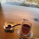 別邸 山風木 - 紅茶。蔵王ヨーグルト。