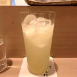 焼鳥 おみ乃 - じゃばら酒（和歌山）（炭酸割り）