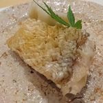 旬菜 おぐら家 - 鳴門産シログジ松笠揚げ