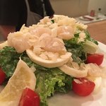 Vinごはん - 帆立と日向夏のシーザーサラダ