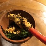 Terroir愛と胃袋 - 人参に人参ピューレつけます。