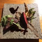 Terroir愛と胃袋 - 吉田牧場ブランスイス牛ランプ肉 炭火焼き