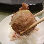 敦煌 - お団子と白菜、カニあんかけ