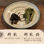 柳家 - 山菜とへぼのお通し