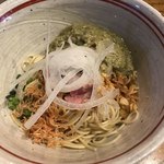 中華そば 先﨑 - 牡蠣と海老の和えそば