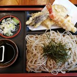 さゝ川食堂 - 天ざるそば 1300円