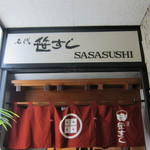 Sasa Sushi - 店頭の看板